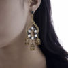 Destiny Jewels Oxidised Traditional Kundan Gold Jhumka Earrings For Women & Girls