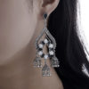 Destiny Jewels Oxidised Traditional Kundan Silver Jhumka Earrings For Women & Girls