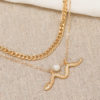 Destiny Jewels Gold Plated Snake Pearl Decor Necklace For Women & Girls