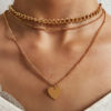 Destiny Jewels Gold Plated Heart Shape Pendan Necklace For Women Girls