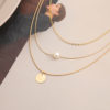 Destiny Jewels Multi-Layer Metal Pearl Gold-Plated Necklace For Women & Girls