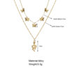 Destiny Jewels Gold Plated Drop Snake And Butterflies Multi-layered Chain Necklace For Women & Girls