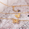 Destiny Jewels Moon And Butterflies Multi-layered Chain Necklace For Women & Girls