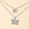 Destiny Jewels Silver-Plated Double Layer Butterfly Necklace For Women & Girls
