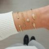 Destiny Jewels 4Pce Set Gold Plated Layered Adjustable Boha Bracelet For Women & Girls