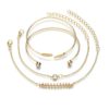 Destiny Jewels 4Pce Set Gold Plated Layered Adjustable Boha Bracelet For Women & Girls