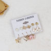 Destiny Jewels Gold Plated 6 Pair Pearl Hoop Tassel Earrings Set For Women & Girls