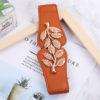 KILLFE Elastic Belts For Women Golden Leaf Buckle For Dresses Coat Fashion Elastic Wide West Brown Strap