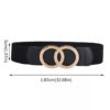 KILLFE Women Stretchy Wide Belt for Dress Ladies Elastic Black Belt Hook Buckle