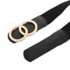 KILLFE Women Stretchy Wide Belt for Dress Ladies Elastic Black Belt Hook Buckle