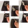 Destiny Jewels Women Fashion Moon Star Bow Pearl Starfish Hair Clip Hairpin Set of 6Pcs