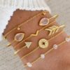 Destiny Jewels 6Pcs Set Gold Plated Bracelet For Women & Girls
