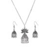 Destiny Jewels Oxidised Silver Plated Necklace and Earrings For Women & Girls