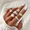 Bohemia White Stone Ring Set for Women nd Girls