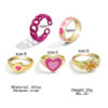 Y2k Vintage Heart pink Resin ring For Women and Girls