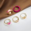Y2k Vintage Heart pink Resin ring For Women and Girls