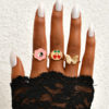 Destiny Jewels y2k Vintage Heart Multi Resin ring For Women