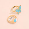 Chunky Yin Yang butterfly nd Drip oil Style Ring For Women