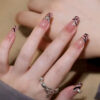 KILLFE Metallic Shine Artificial Nails, Colorful Nails 24 Pcs Set for girls