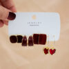 Destiny Jewels Gold Plated Heart Shaped Colourful Small Hoop And Stud Earrings Combo of Korean Earrings Set For Women & Girls