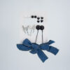 Destiny Jewels Blue Denim Bowknot and Butterfly Decor Combo of Korean 6 Earrings Set For Women & Girls