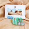 Destiny Jewels Acrylic Heart and Butterfly Shaped Long Drop 6Pair Earrings Set For Women & Girls